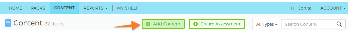 Add Content Button