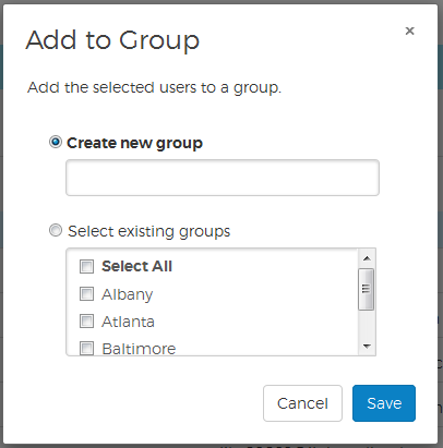 Add to Group Popup