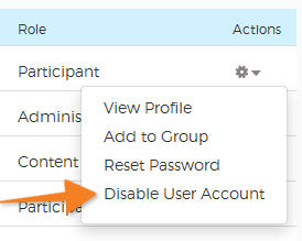 Disable Account